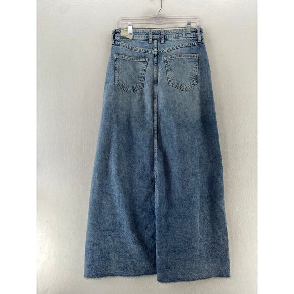 Free People Come As You Are Denim Maxi Skirt Size 2 NWT - Picture 4 of 8
